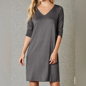 NEW Eileen Fisher viscose V-Neck Shift Dress